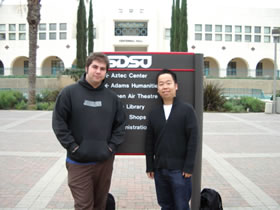 At SDSU campus with Brent, a 2003 excange student candidate to Gunma University.
